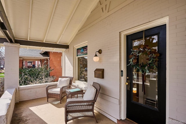 exterior space featuring covered porch