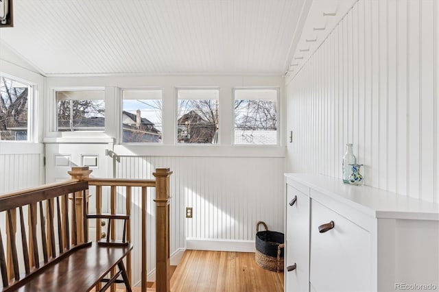 interior space with vaulted ceiling and a wealth of natural light