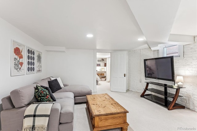 view of carpeted living room