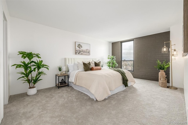 bedroom with carpet floors