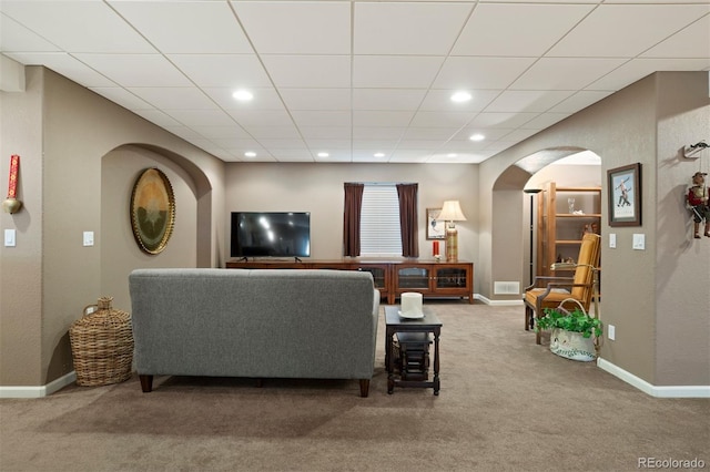 view of carpeted living room