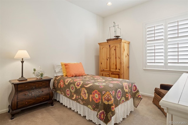 view of carpeted bedroom