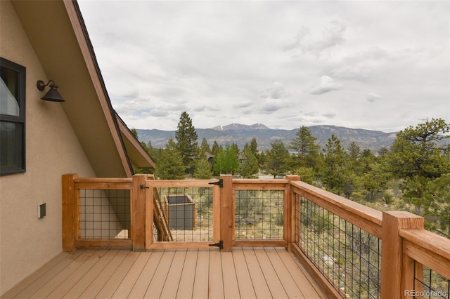30490 Harvard Cir, Buena Vista, CO 81211 - wooden deck with a mountain view