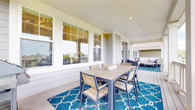 5932 Eldora St, Golden, CO 80403 - wooden terrace featuring an outdoor hangout area