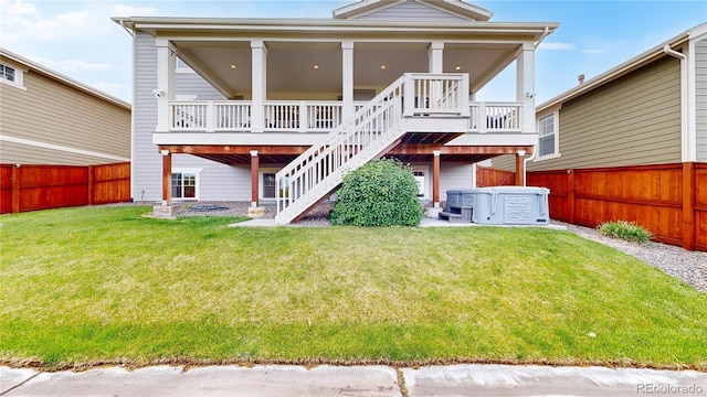 5932 Eldora St, Golden, CO 80403 - rear view of property with stairs and a wooden deck