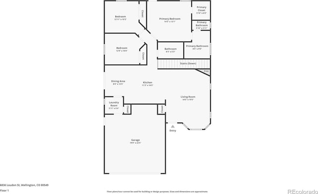 6836 Loudon St, Wellington, CO 80549 - view of home floor plan