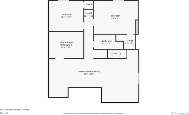 6836 Loudon St, Wellington, CO 80549 - view of property floor plan