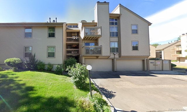 view of property featuring a garage