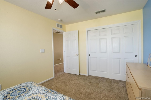 15122 Fillmore Way, Thornton, CO 80602 - bedroom featuring carpet floors, a closet, and ceiling fan