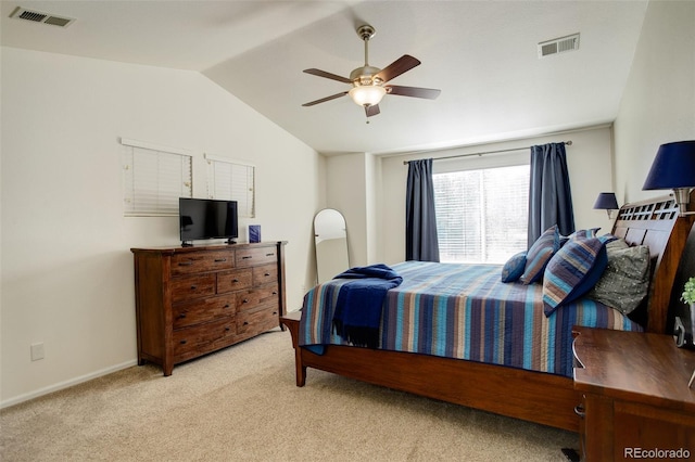 15122 Fillmore Way, Thornton, CO 80602 - bedroom featuring lofted ceiling, carpet flooring, and a ceiling fan