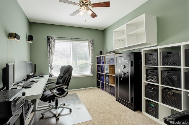 15122 Fillmore Way, Thornton, CO 80602 - carpeted home office featuring ceiling fan and baseboards
