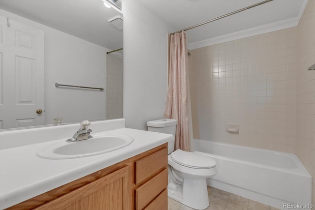 8406 Everett Way Unit C, Arvada, CO 80005 - bathroom featuring vanity, shower / tub combo, and tile patterned flooring