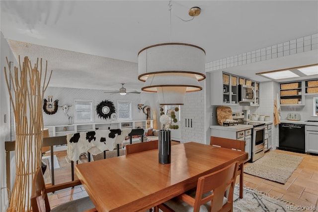 119 Yew Ln, Bailey, CO 80421 - dining area with plenty of natural light and ceiling fan