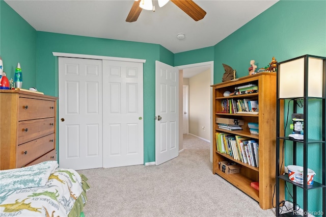 13753 Monroe St, Thornton, CO 80602 - carpeted bedroom featuring a closet and ceiling fan