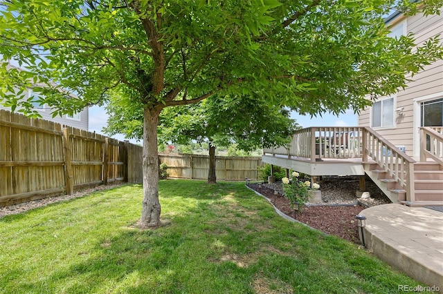 13753 Monroe St, Thornton, CO 80602 - fenced backyard with a deck
