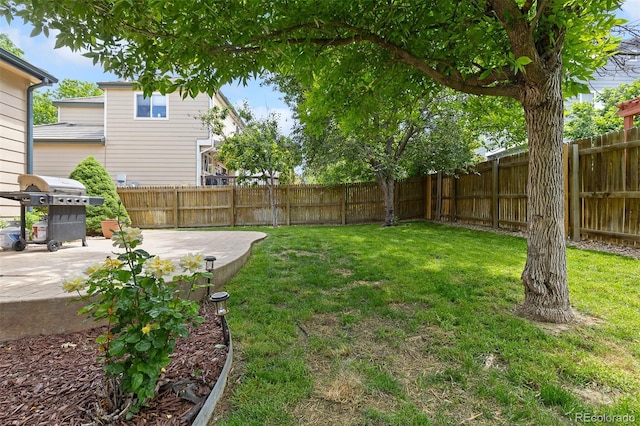 13753 Monroe St, Thornton, CO 80602 - fenced backyard featuring a patio area