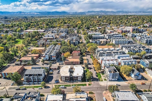 aerial view featuring a mountain view