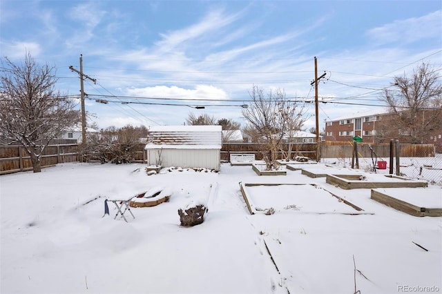 view of snowy yard