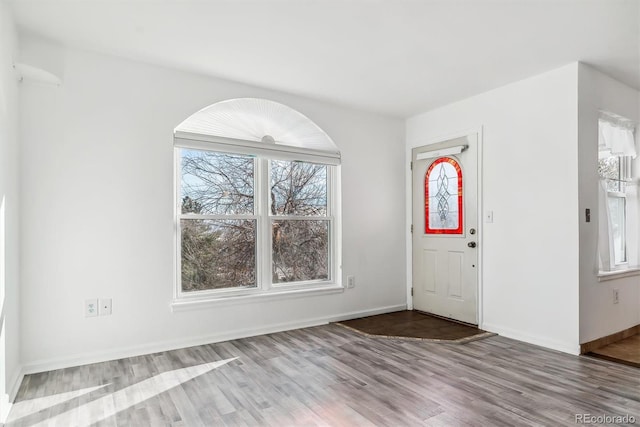 entrance foyer featuring light hardwood / wood-style flooring