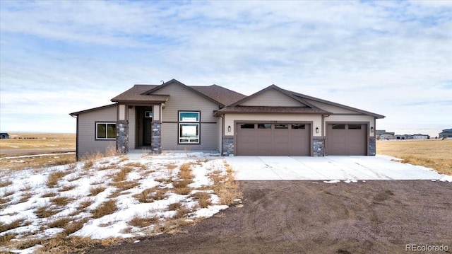 view of front of home featuring a garage