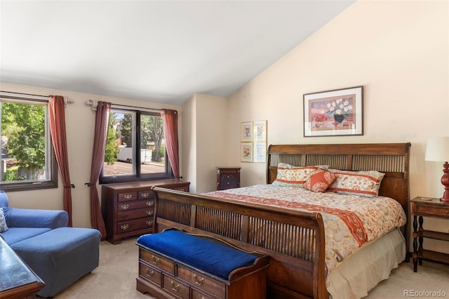 4810 W 102nd Pl, Westminster, CO 80031 - bedroom with light colored carpet and vaulted ceiling