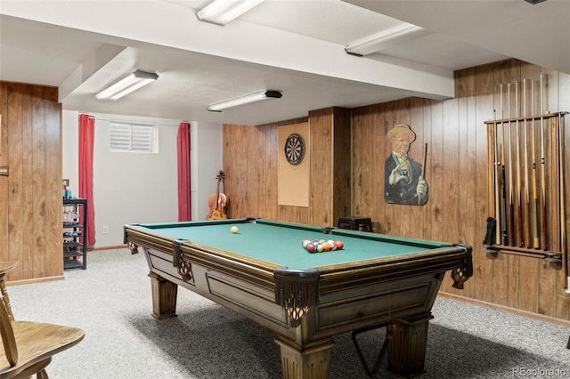 4810 W 102nd Pl, Westminster, CO 80031 - playroom featuring wood walls, carpet, and billiards table