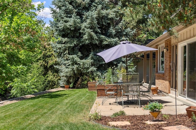 4810 W 102nd Pl, Westminster, CO 80031 - view of grassy yard with a patio area