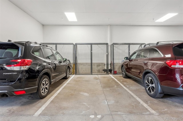 view of parking garage