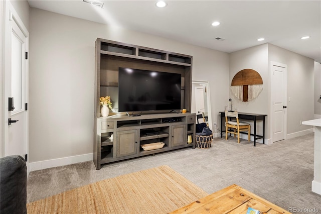 view of carpeted living room