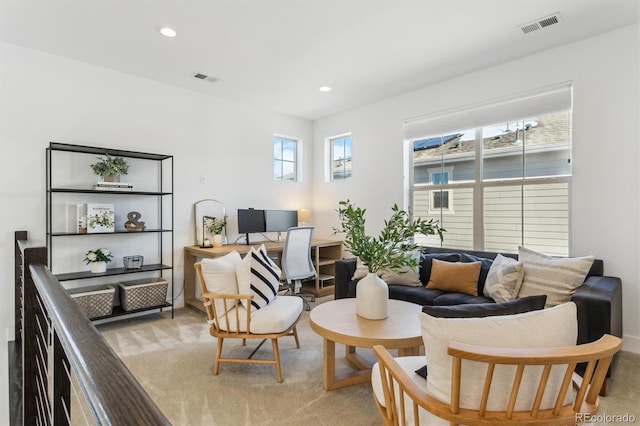 view of carpeted living room