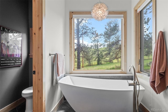 25350 Ridge Way, Golden, CO 80401 - full bathroom with a soaking tub, baseboards, and plenty of natural light