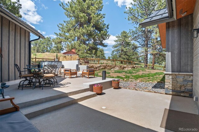 25350 Ridge Way, Golden, CO 80401 - view of patio featuring outdoor dining area