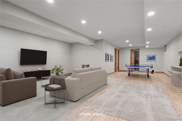 25350 Ridge Way, Golden, CO 80401 - living area with recessed lighting and wood finished floors