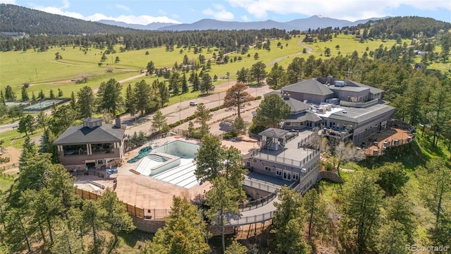 25350 Ridge Way, Golden, CO 80401 - view from above of property featuring a mountain backdrop