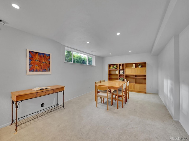 595 W Lake Ave, Littleton, CO 80120 - carpeted dining room with recessed lighting and baseboards