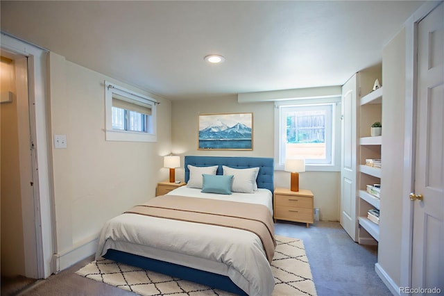2507 9th St, Boulder, CO 80304 - bedroom with carpet, multiple windows, and recessed lighting
