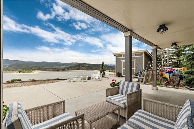 369 County Road 4051, Granby, CO 80446 - view of patio / terrace with a mountain view