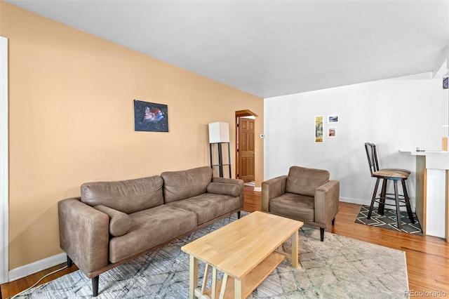 1732 Lansing St, Aurora, CO 80010 - living area with wood finished floors and arched walkways