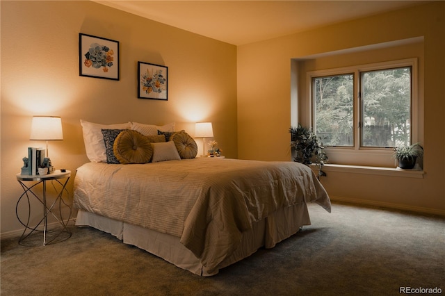 view of carpeted bedroom