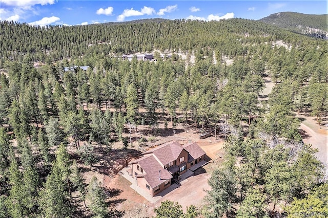 44 Conestoga Ct, Bailey, CO 80421 - view from above of property with a forest and mountains