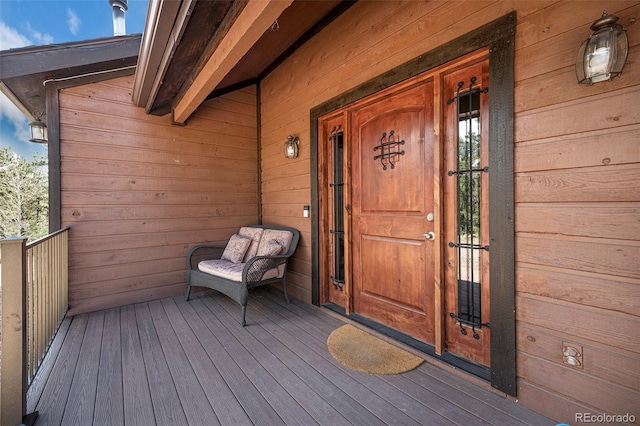 44 Conestoga Ct, Bailey, CO 80421 - property entrance with a balcony