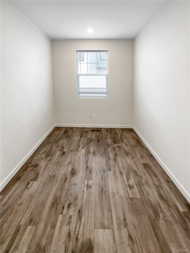 empty room featuring light wood-type flooring