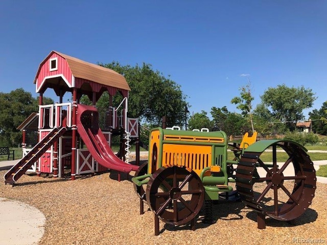 view of jungle gym