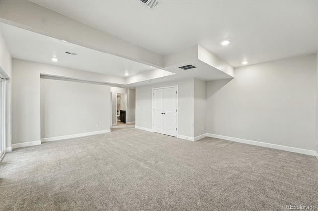 9374 Quartz St, Arvada, CO 80007 - finished basement featuring carpet floors, baseboards, and recessed lighting