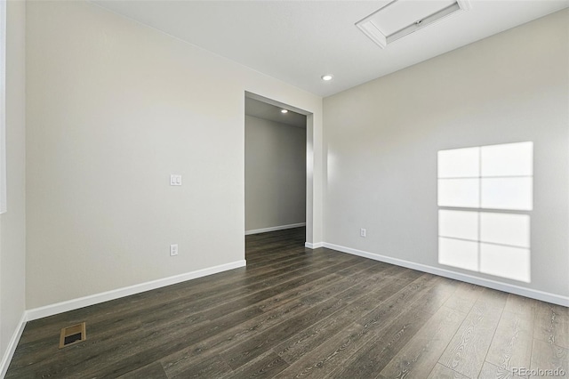 9374 Quartz St, Arvada, CO 80007 - unfurnished room with dark wood-type flooring, baseboards, and recessed lighting
