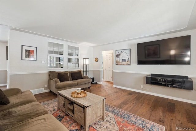 1774 S Dover Way, Lakewood, CO 80232 - living area featuring wood finished floors and baseboards