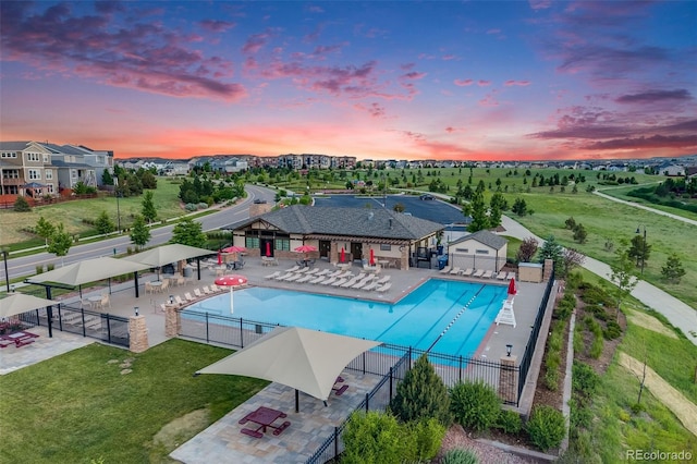 10387 Harrisburg St, Parker, CO 80134 - community pool with a patio