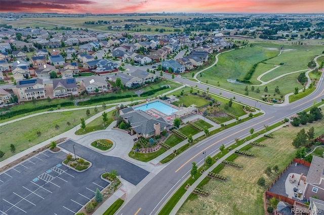 10387 Harrisburg St, Parker, CO 80134 - aerial view of property and surrounding area with nearby suburban area