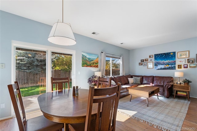 dining room featuring hardwood / wood-style floors