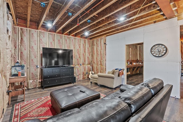 living room featuring hardwood / wood-style floors